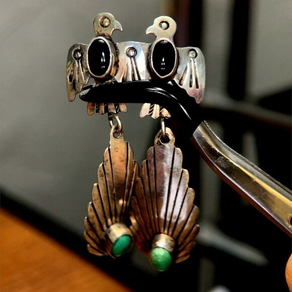 Tommy Sterling Native American Earrings - Picture 5 of 9